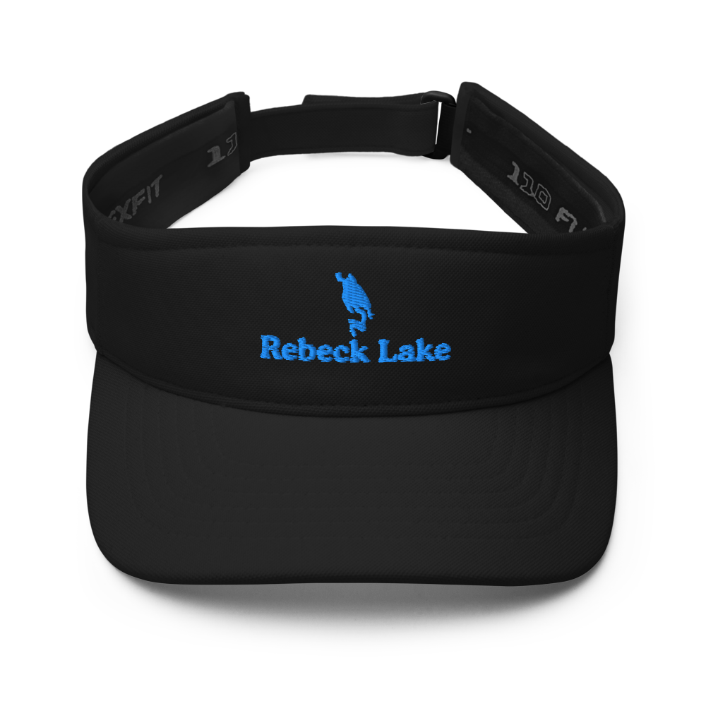 Rebeck Lake Visor with embroidered artwork & adjustable velcro strap