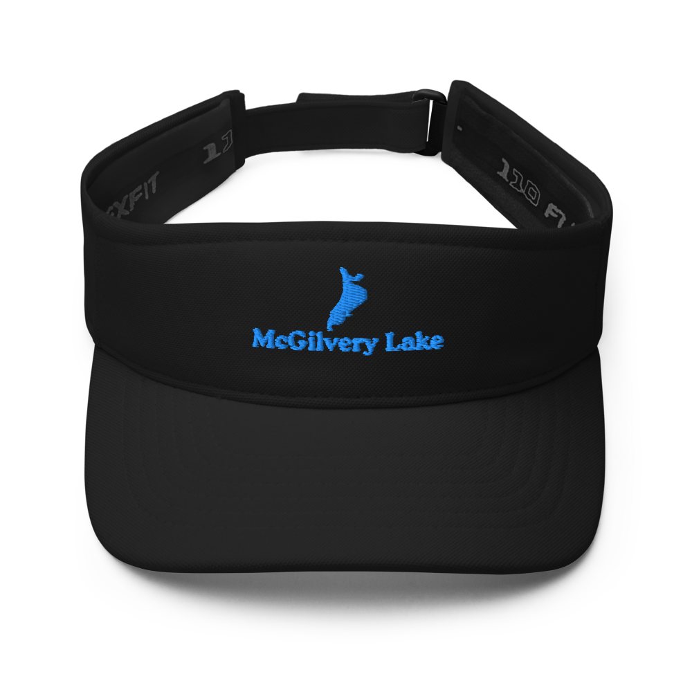McGilvery Lake Visor with embroidered artwork & adjustable velcro strap