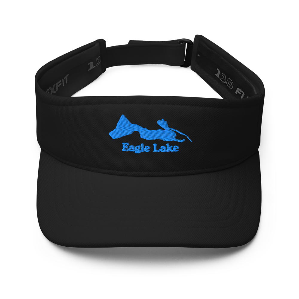 Eagle Lake Visor with embroidered artwork & adjustable velcro strap