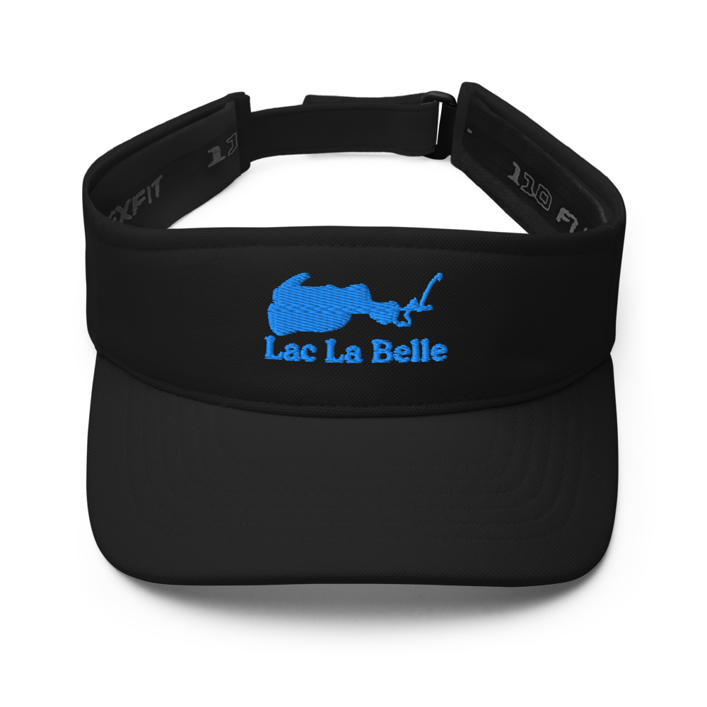 Lac La Belle Visor with embroidered artwork & adjustable velcro strap