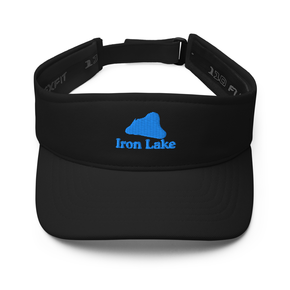 Iron Lake Visor with embroidered artwork & adjustable velcro strap