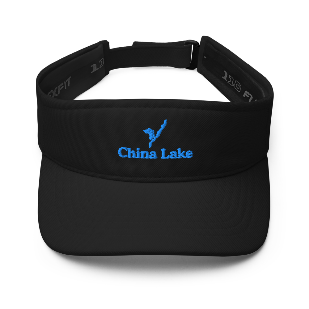 China Lake Visor with embroidered artwork & adjustable velcro strap