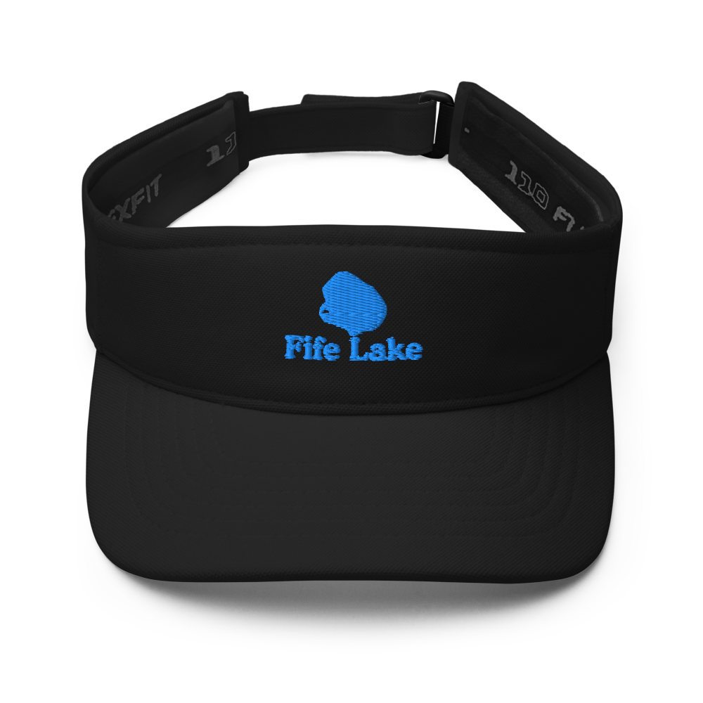 Fife Lake Visor with embroidered artwork & adjustable velcro strap