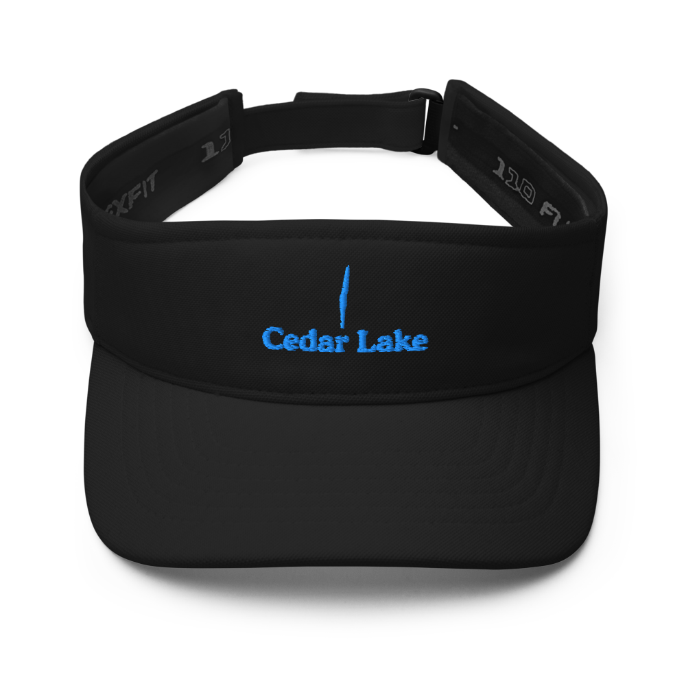 Cedar Lake Visor with embroidered artwork & adjustable velcro strap