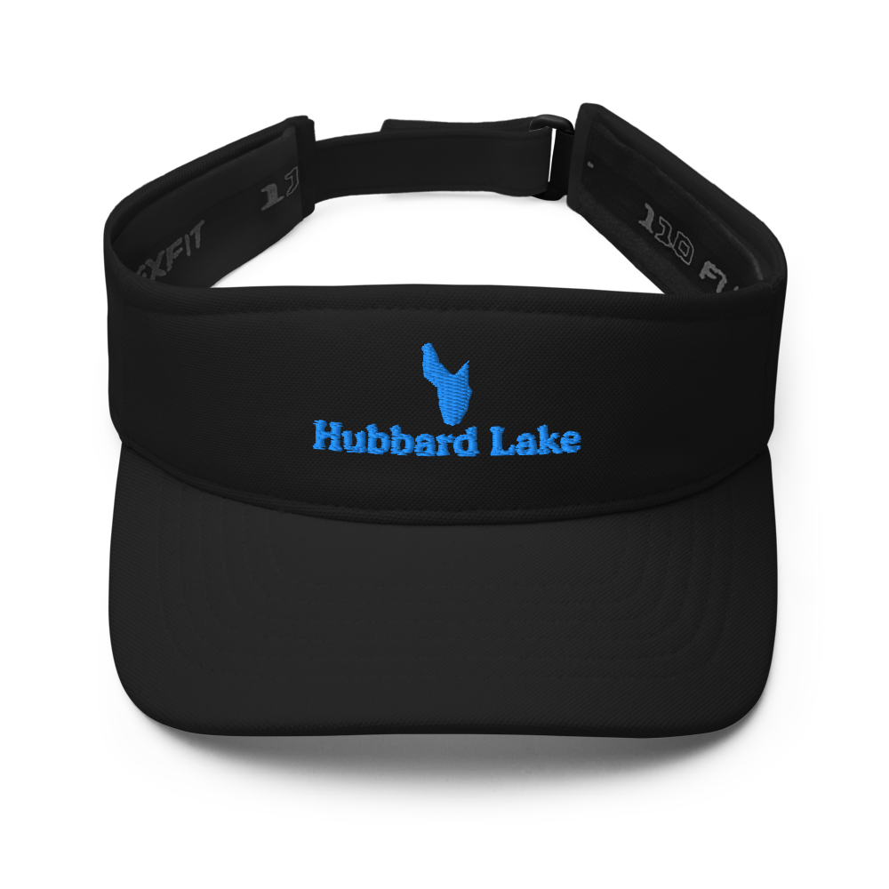 Hubbard Lake Visor with embroidered artwork & adjustable velcro strap