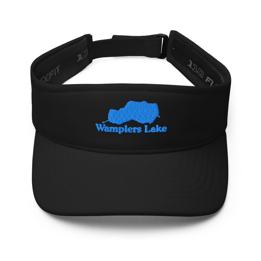 Wamplers Lake Visor with embroidered artwork & adjustable velcro strap