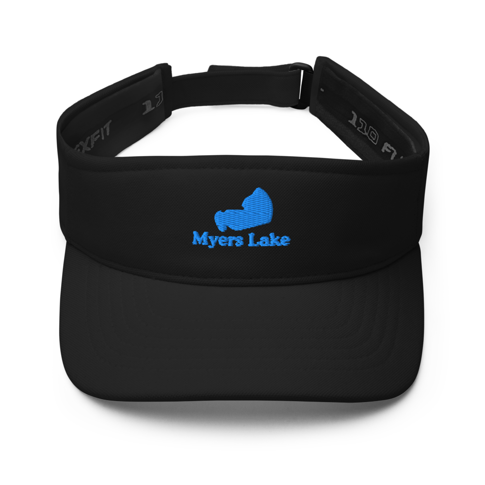 Myers Lake  Visor with embroidered artwork & adjustable velcro strap