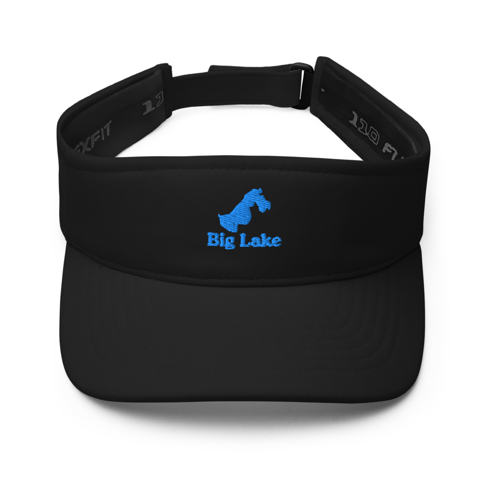 Big Lake Visor with embroidered artwork & adjustable velcro strap
