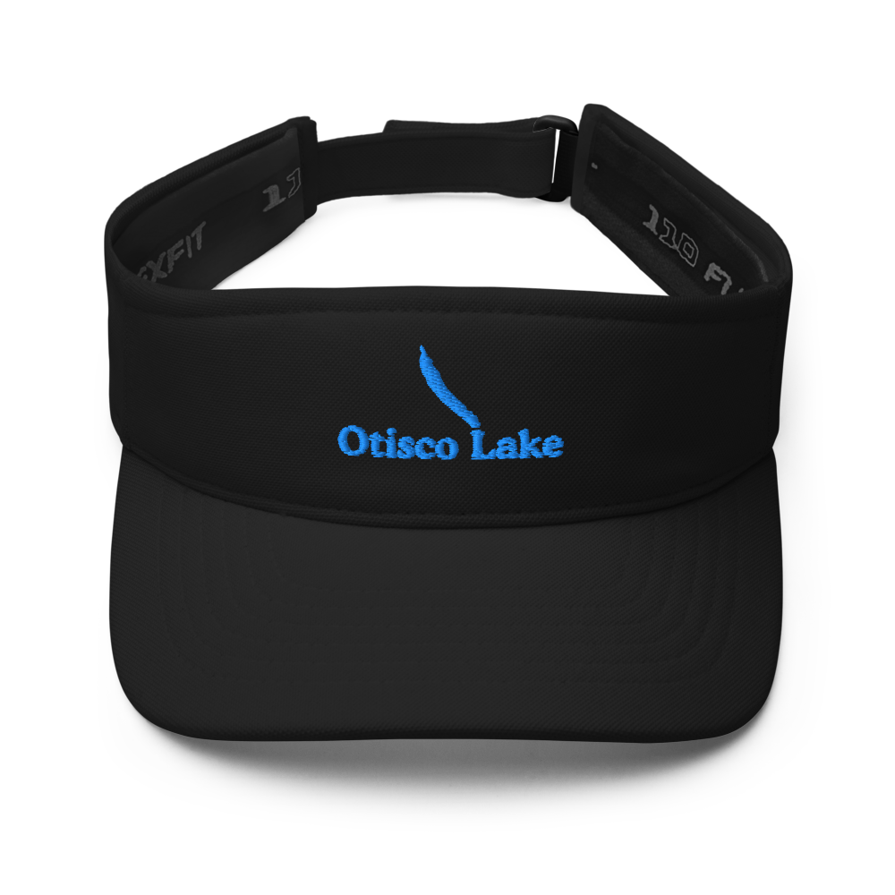 Otisco Lake Visor with embroidered artwork & adjustable velcro strap
