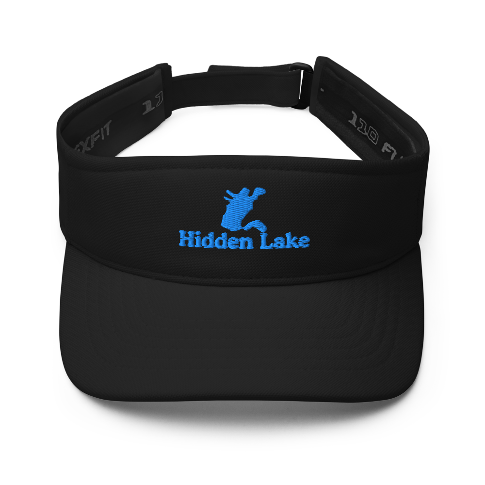 Hidden Lake Visor with embroidered artwork & adjustable velcro strap