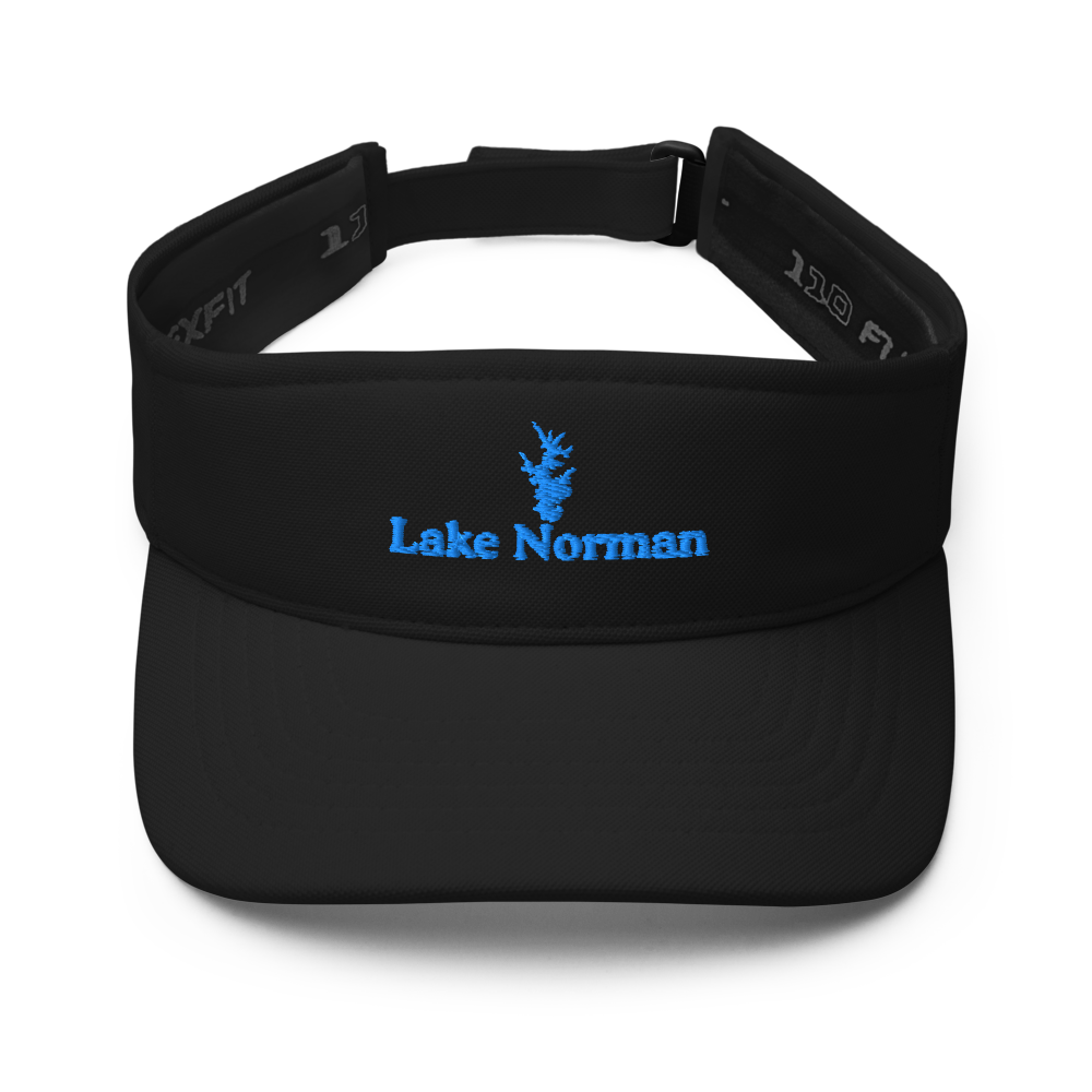 Lake Norman Visor with embroidered artwork & adjustable velcro strap