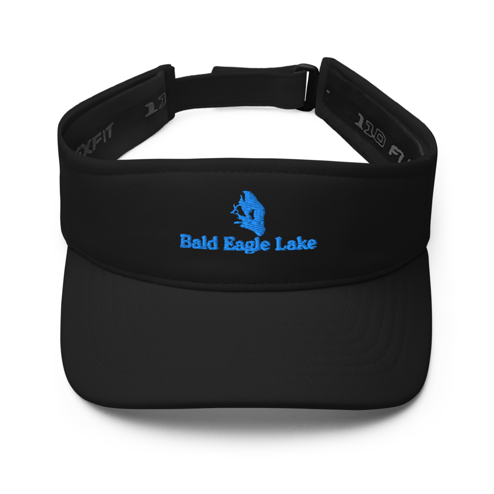 Bald Eagle Lake Visor with embroidered artwork & adjustable velcro strap