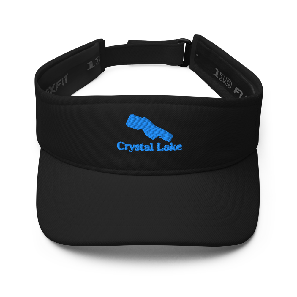 Crystal Lake Visor with embroidered artwork & adjustable velcro strap