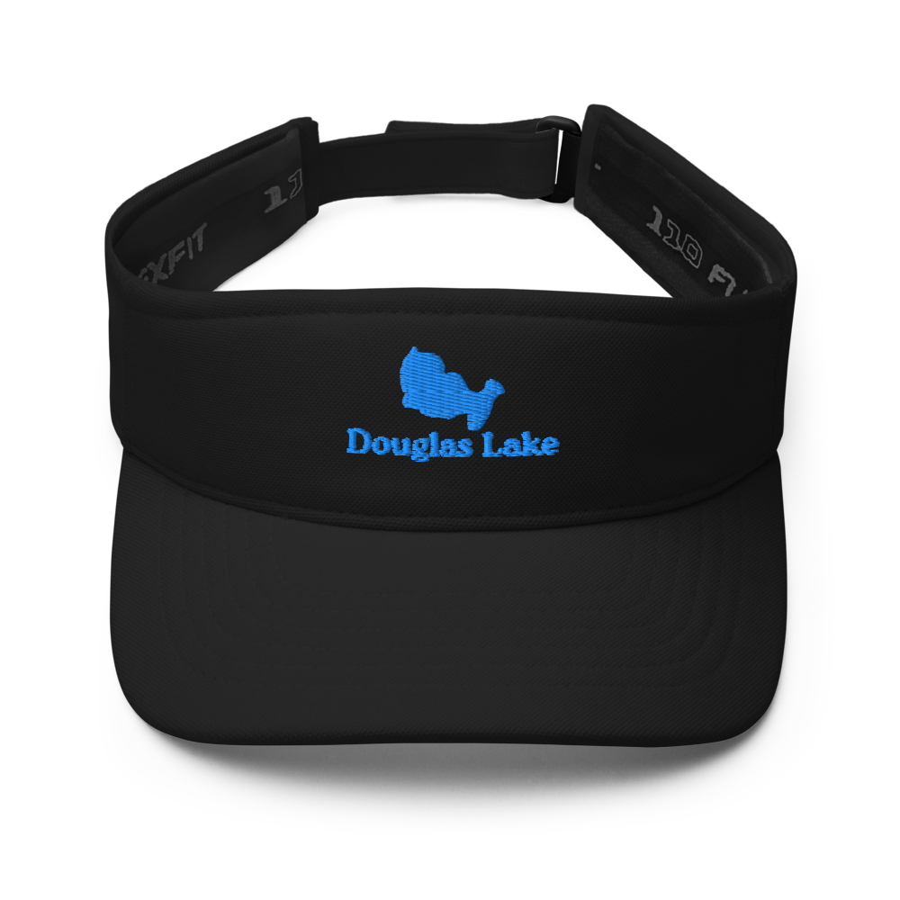 Douglas Lake Visor with embroidered artwork & adjustable velcro strap