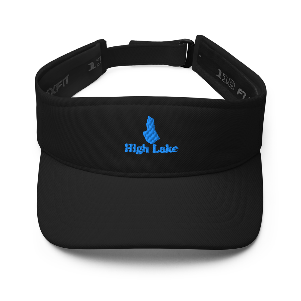 High Lake Visor with embroidered artwork & adjustable velcro strap