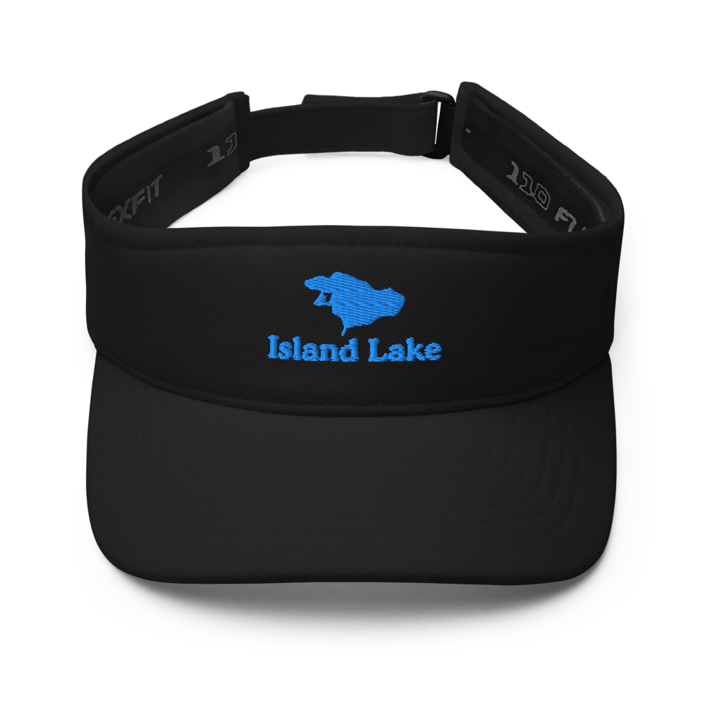 Island Lake Visor with embroidered artwork & adjustable velcro strap