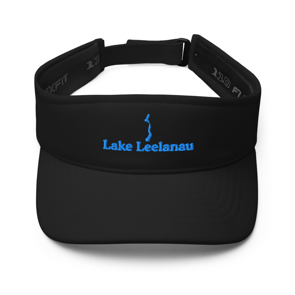 Lake Leelanau Visor with embroidered artwork & adjustable velcro strap