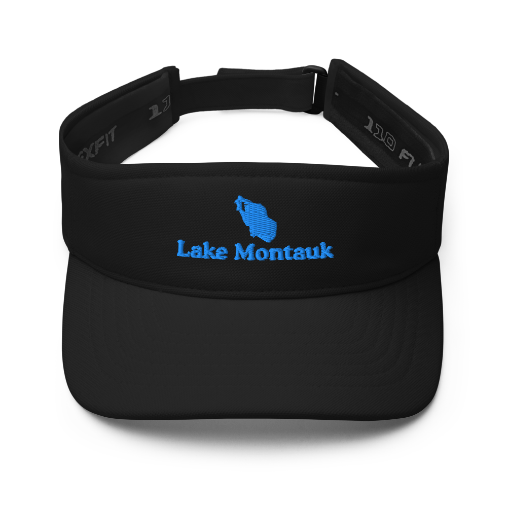 Lake Montauk Visor with embroidered artwork & adjustable velcro strap