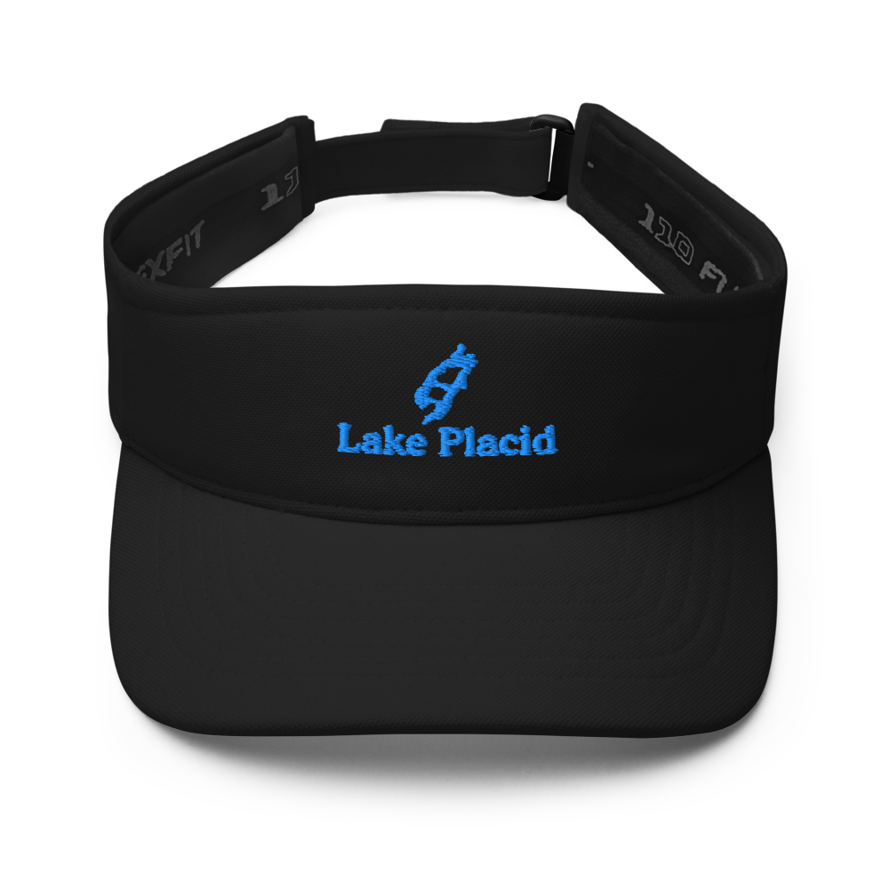 Lake Placid Visor with embroidered artwork & adjustable velcro strap