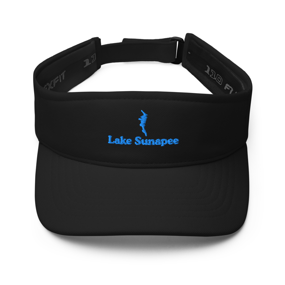 Lake Sunapee Visor with embroidered artwork & adjustable velcro strap