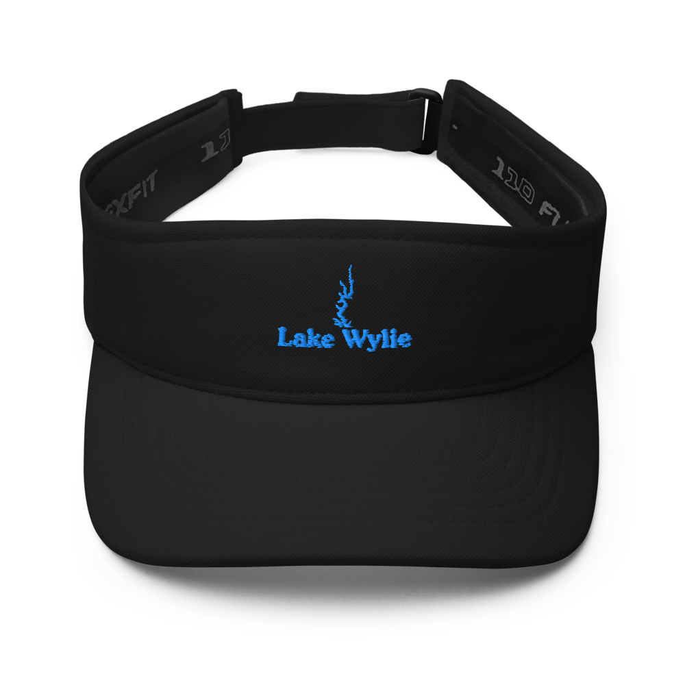 Lake Wylie Visor with embroidered artwork & adjustable velcro strap