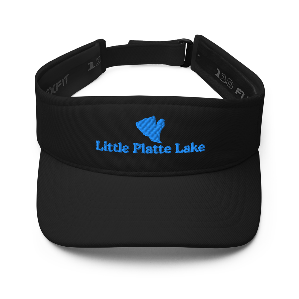 Little Platte Lake Visor with embroidered artwork & adjustable velcro strap