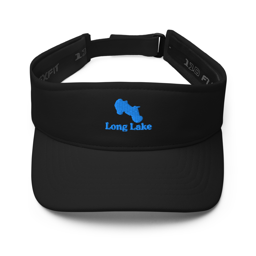 Long Lake Visor with embroidered artwork & adjustable velcro strap