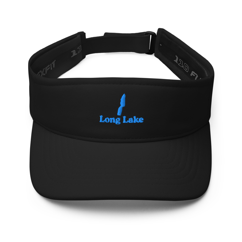 Long Lake Visor with embroidered artwork & adjustable velcro strap