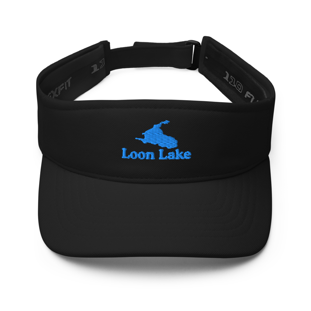 Loon Lake Visor with embroidered artwork & adjustable velcro strap