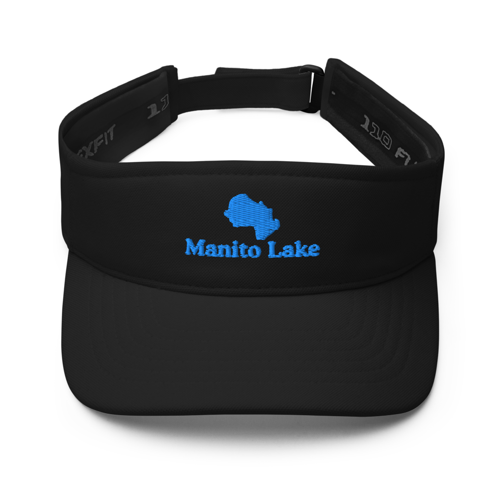 Manito Lake Visor with embroidered artwork & adjustable velcro strap