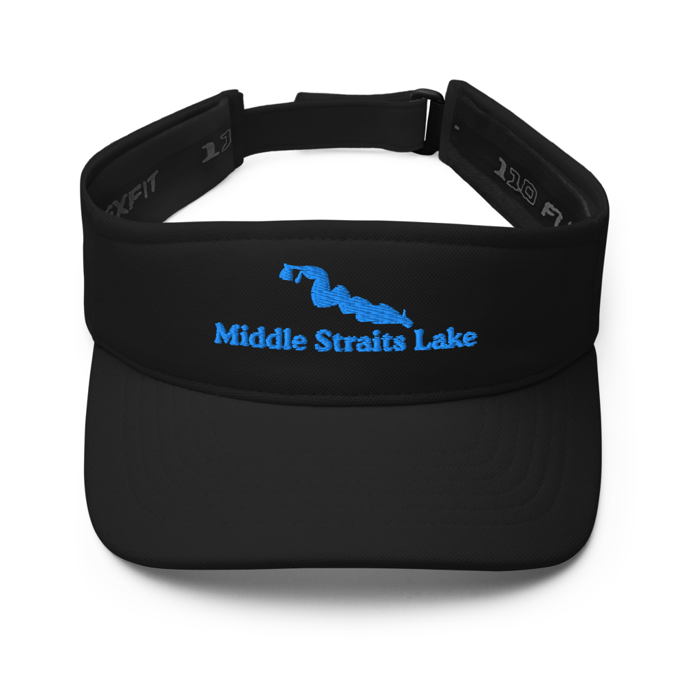 Middle Straits Lake Visor with embroidered artwork & adjustable velcro strap