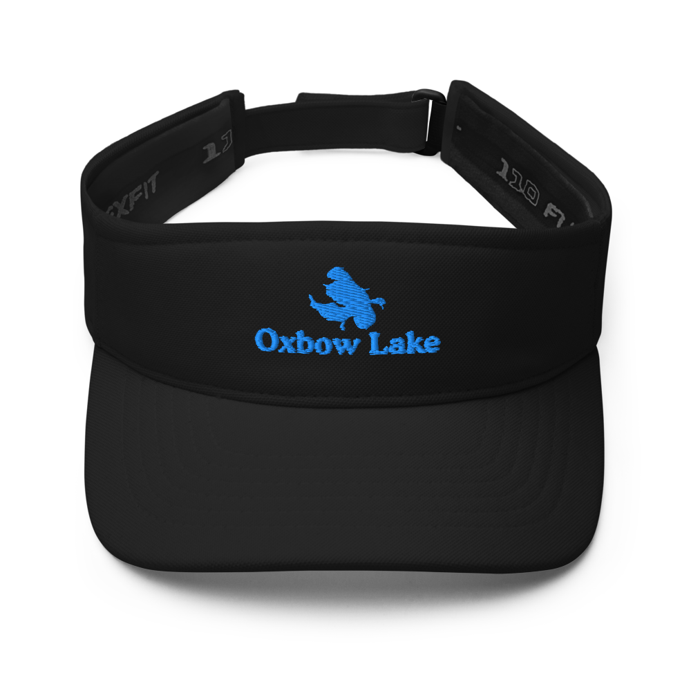 Oxbow Lake Visor with embroidered artwork & adjustable velcro strap