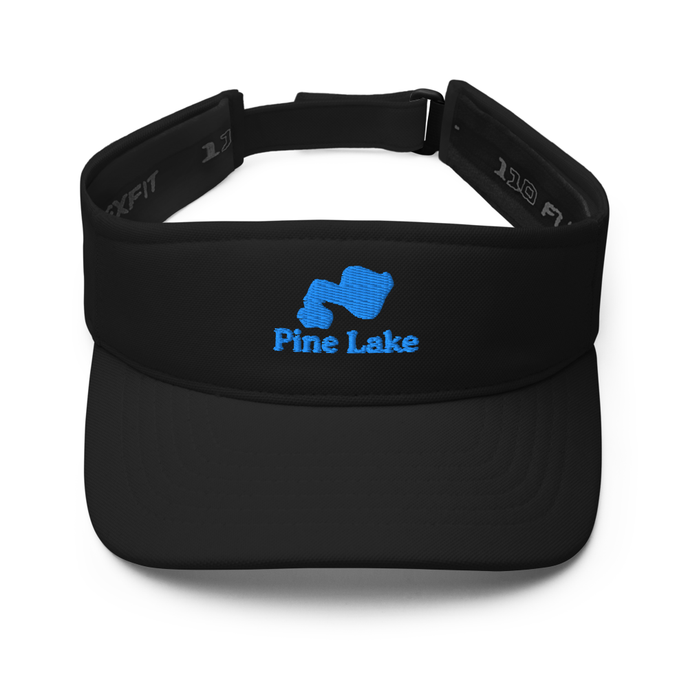 Pine Lake Visor with embroidered artwork & adjustable velcro strap