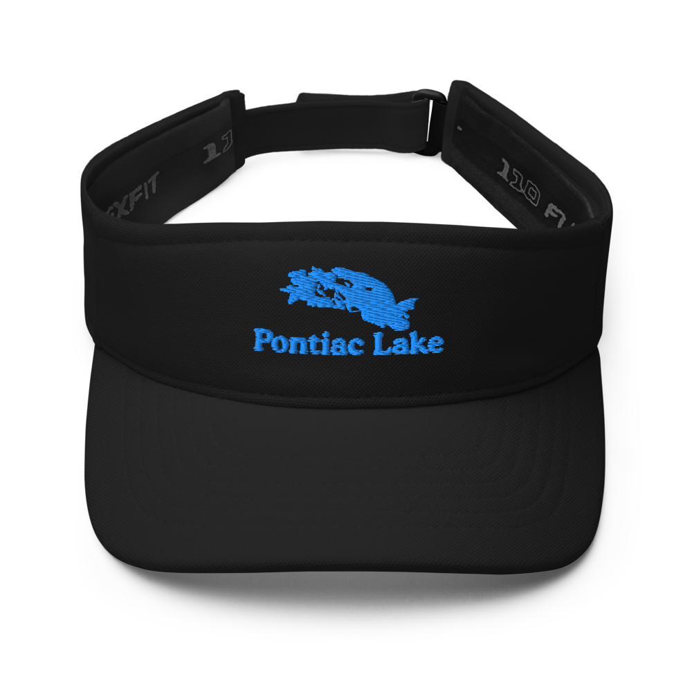 Pontiac Lake Visor with embroidered artwork & adjustable velcro strap