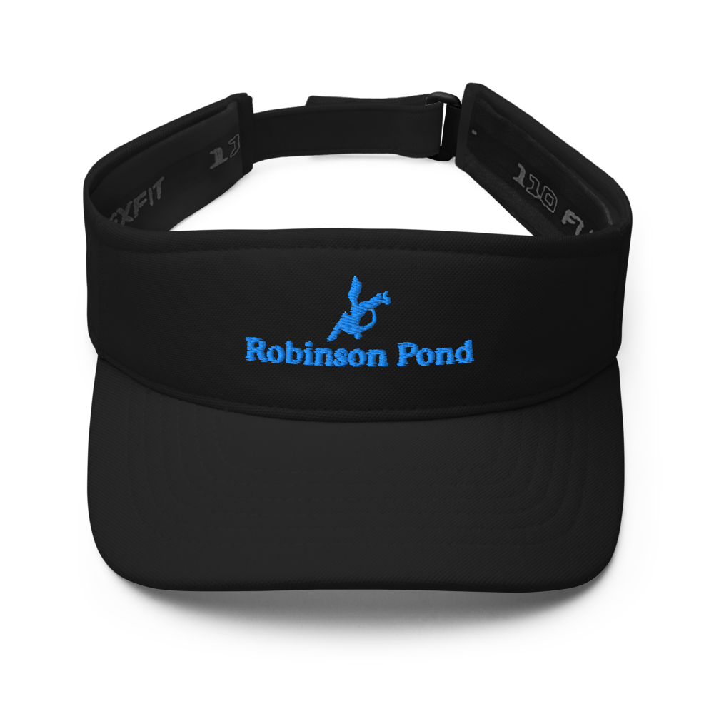 Robinson Pond Visor with embroidered artwork & adjustable velcro strap