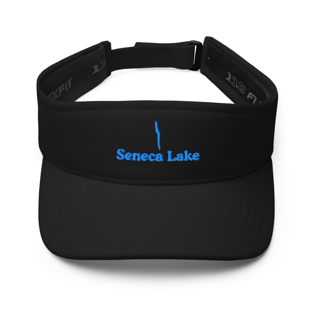 Seneca Lake Visor with embroidered artwork & adjustable velcro strap