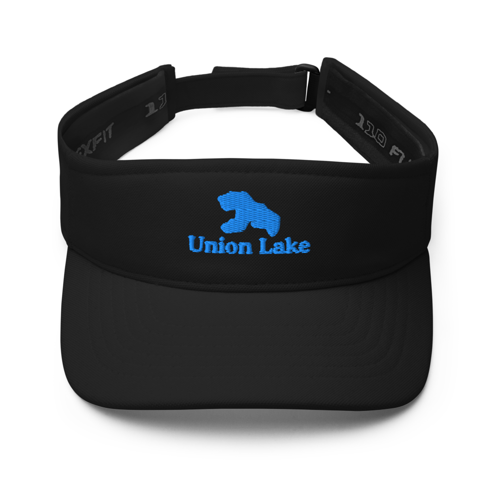 Union Lake Visor with embroidered artwork & adjustable velcro strap