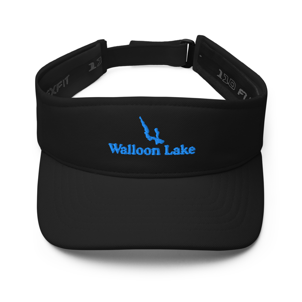 Walloon Lake Visor with embroidered artwork & adjustable velcro strap