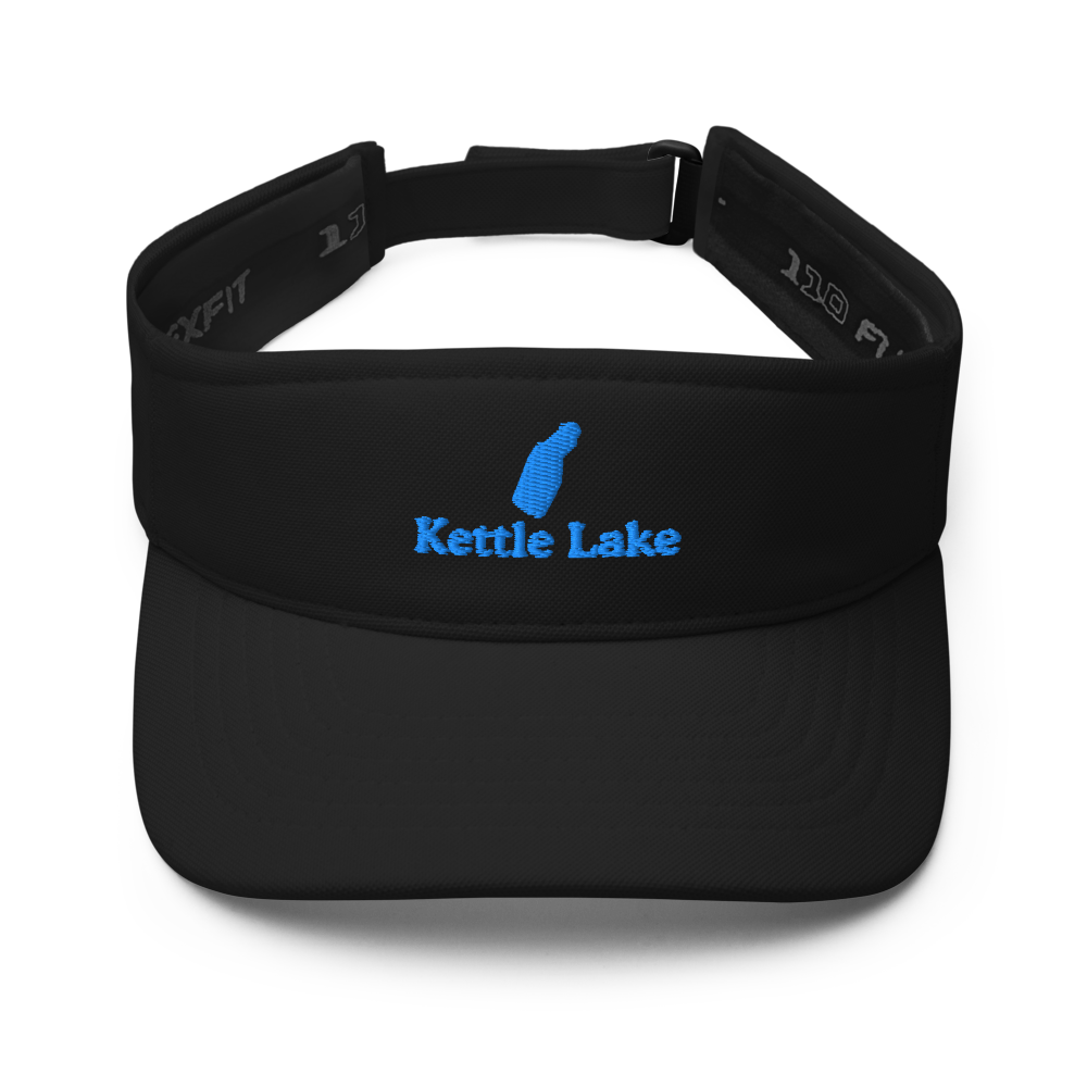 Kettle Lake Visor with embroidered artwork & adjustable velcro strap