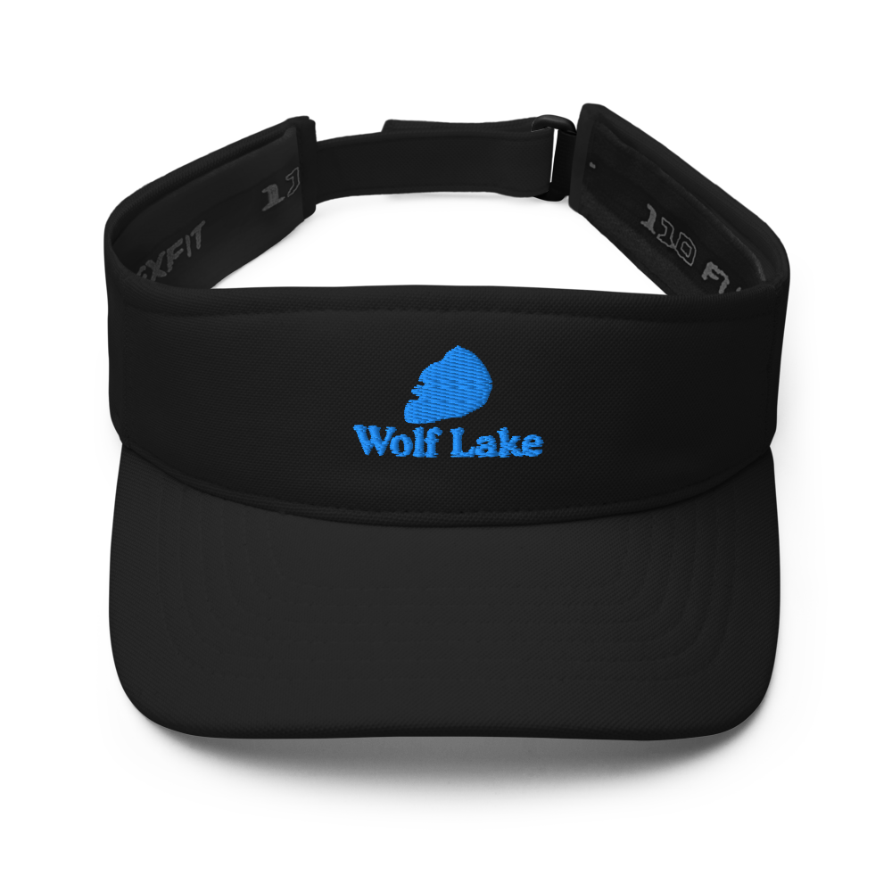 Wolf Lake Visor with embroidered artwork & adjustable velcro strap