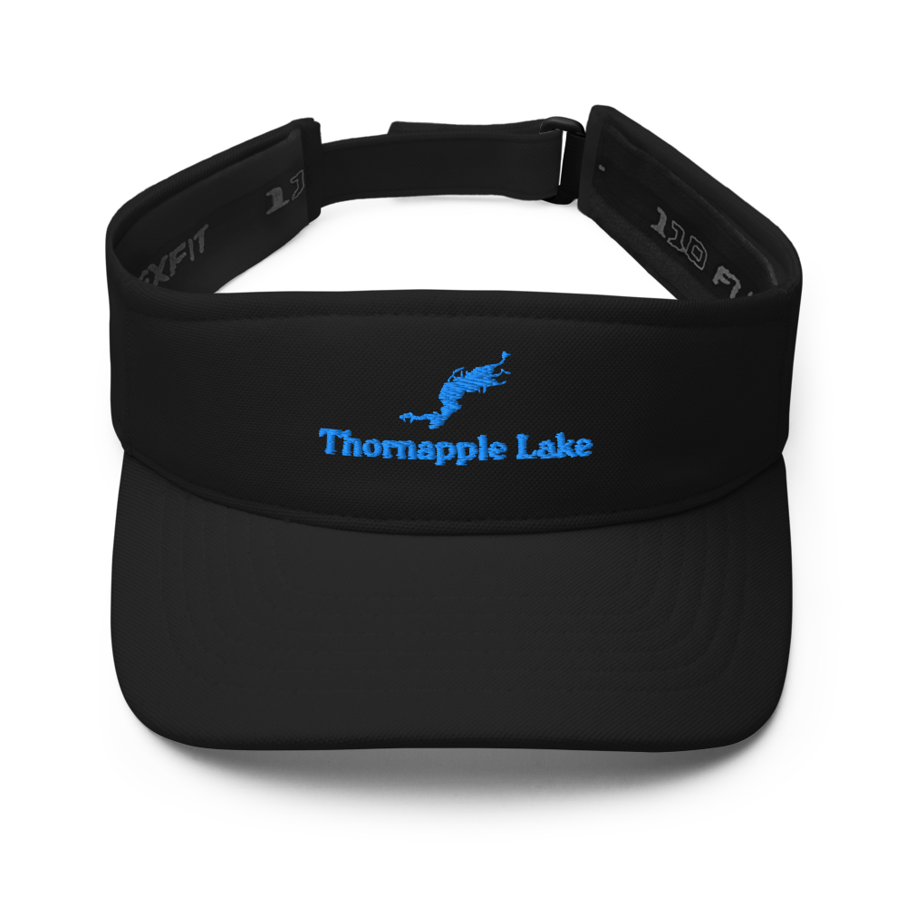 Thornapple Lake Visor with embroidered artwork & adjustable velcro strap