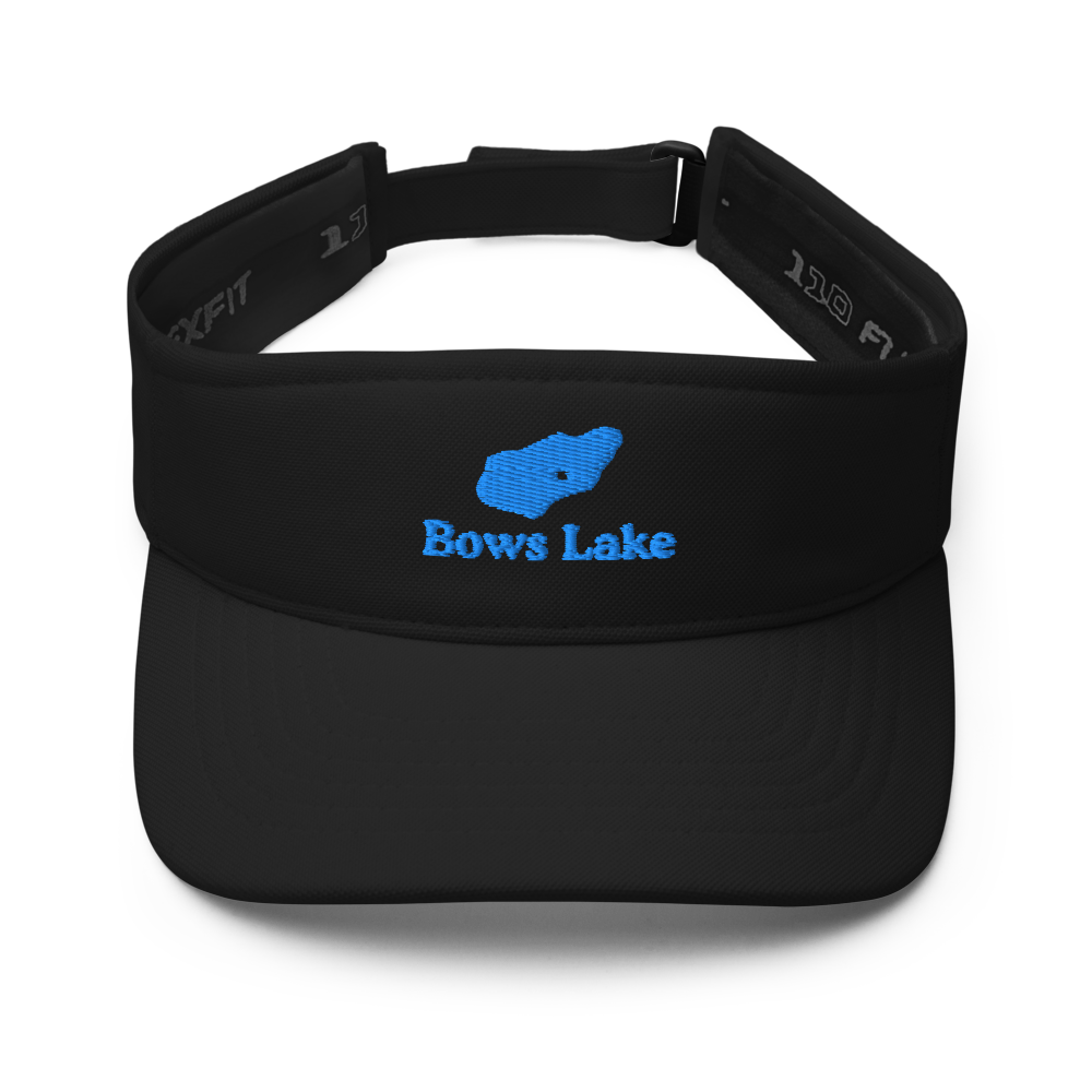 Bows Lake Visor with embroidered artwork & adjustable velcro strap