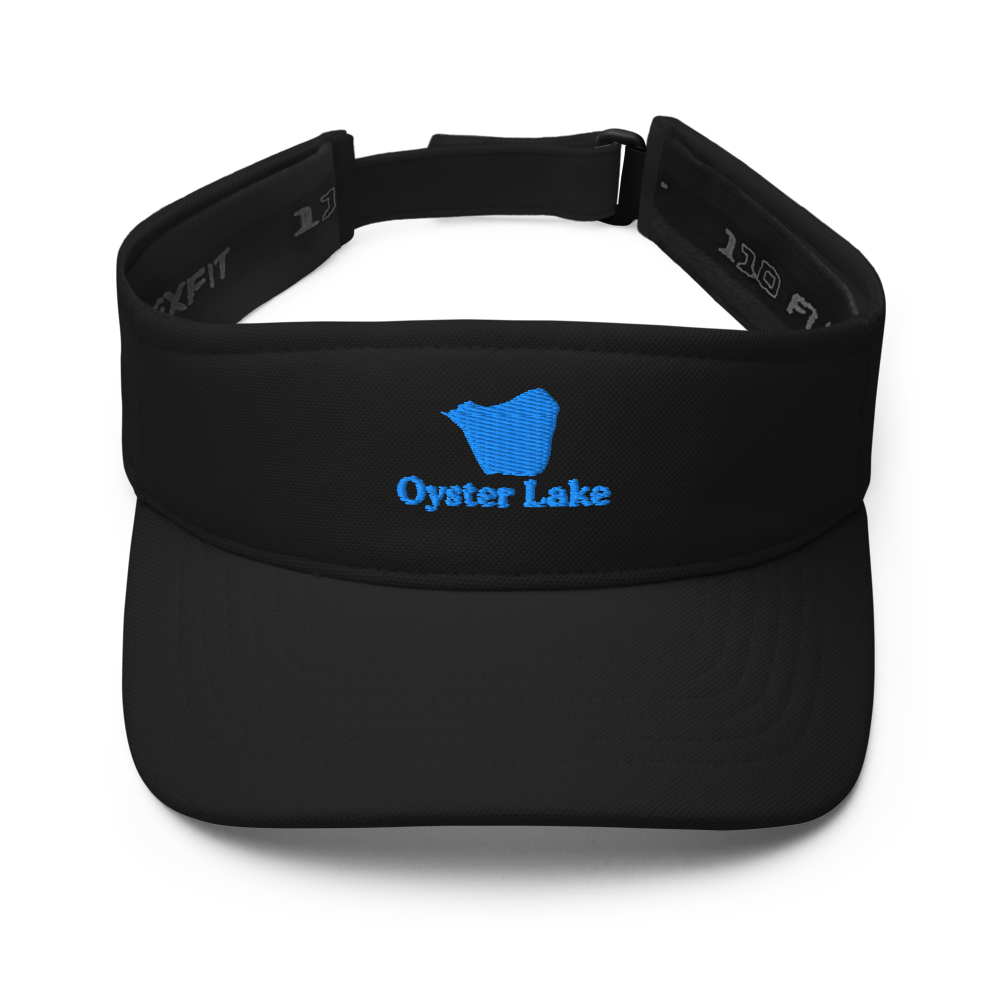 Oyster Lake Visor with embroidered artwork & adjustable velcro strap