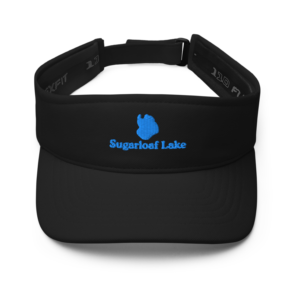 Sugarloaf Lake Visor with embroidered artwork & adjustable velcro strap
