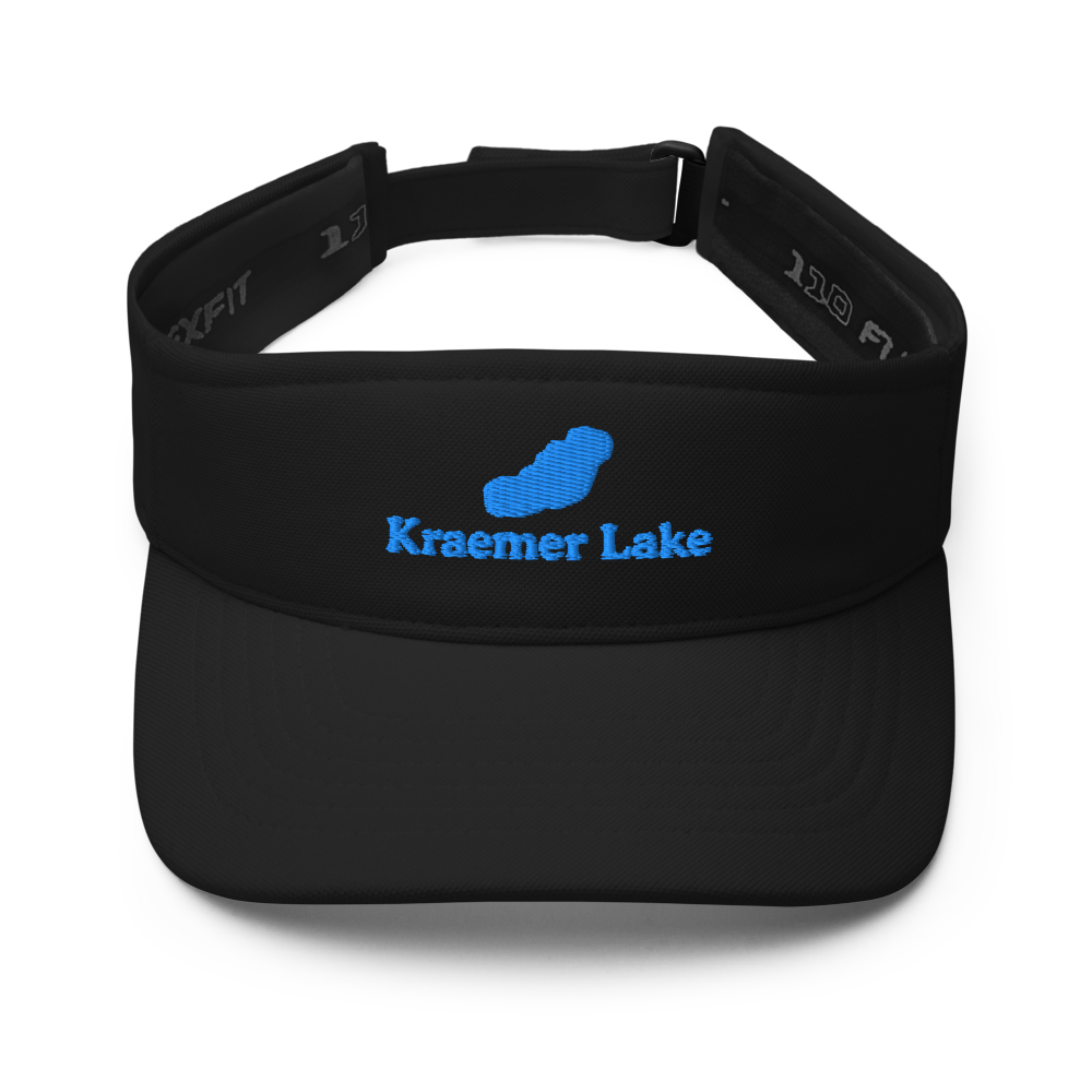 Kraemer Lake Visor with embroidered artwork & adjustable velcro strap