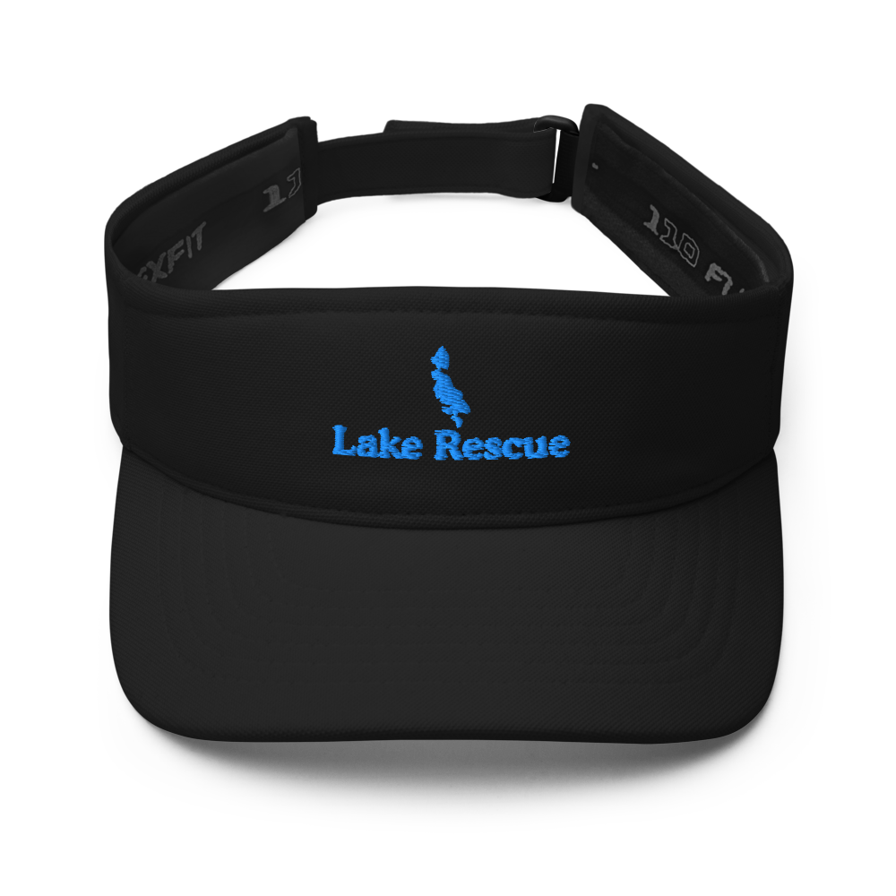 Lake Rescue Visor with embroidered artwork & adjustable velcro strap