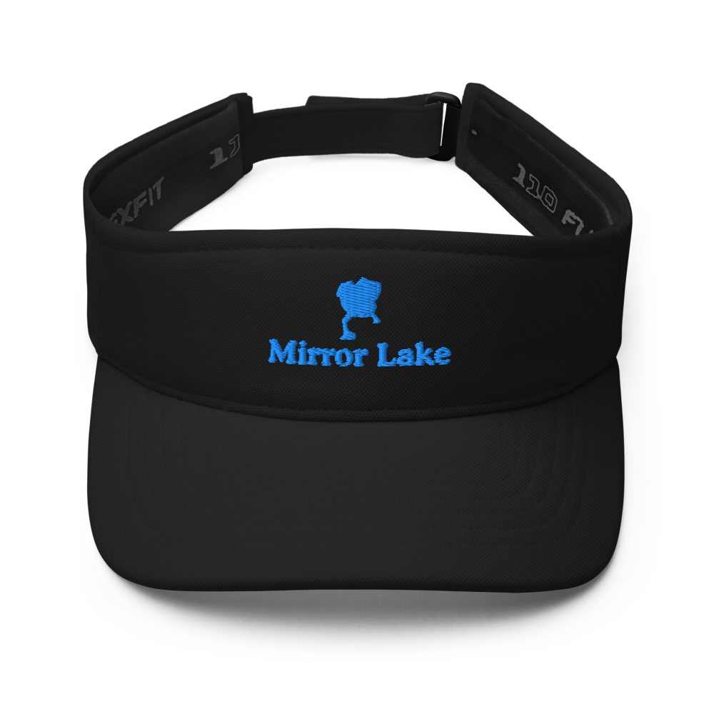 Mirror Lake Visor with embroidered artwork & adjustable velcro strap