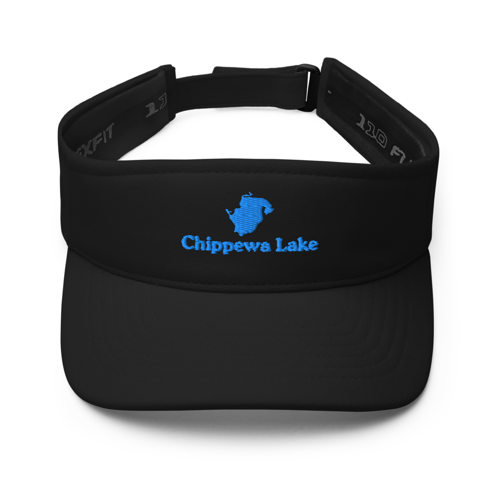 Chippewa Lake Visor with embroidered artwork & adjustable velcro strap
