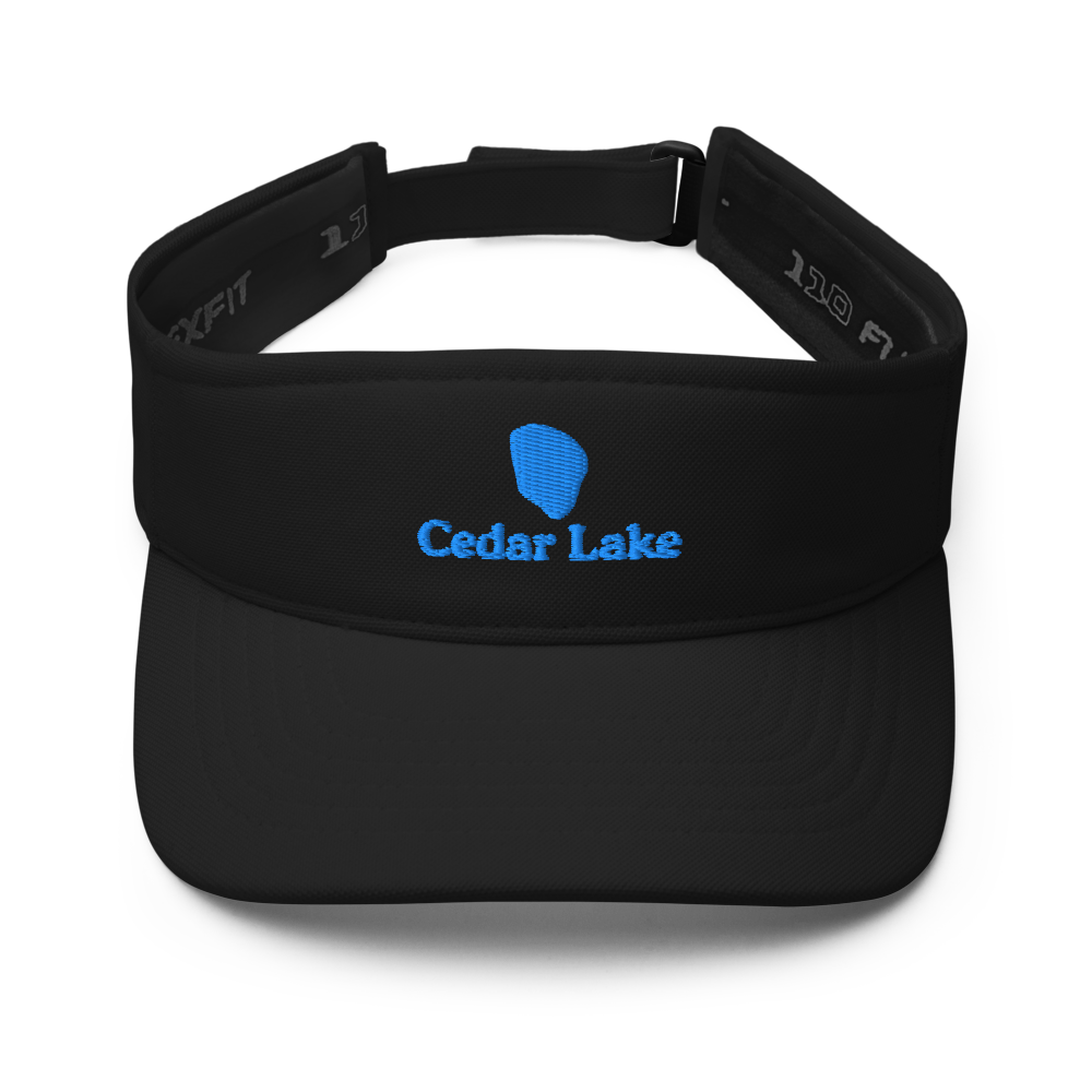 Cedar Lake Visor with embroidered artwork & adjustable velcro strap