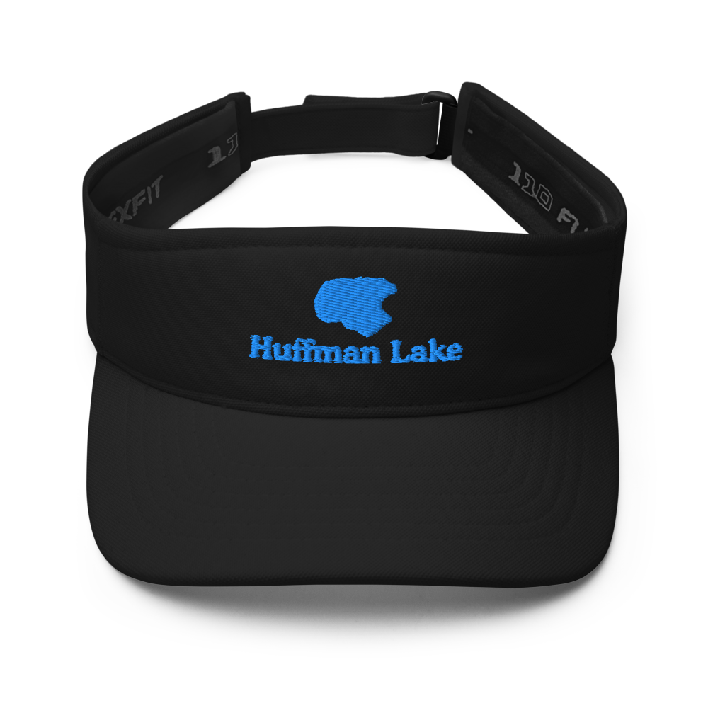 Huffman Lake Visor with embroidered artwork & adjustable velcro strap